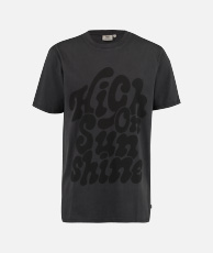 T-shirt Text Print Black