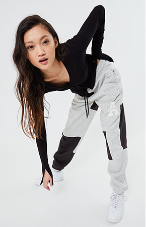 Sweatpants Colorblock Grey/Black